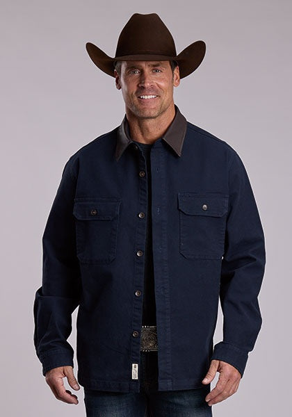 STETSON NAVY CANVAS SHIRT JACKET 11-097-0119-6116