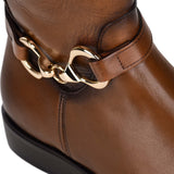 BOTA CUADRA DE PIEL PARA DAMA FC539