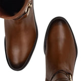 BOTA CUADRA DE PIEL PARA DAMA FC539