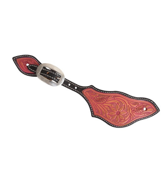 Martin Saddlery Alpine Flower Tooled Spur Straps