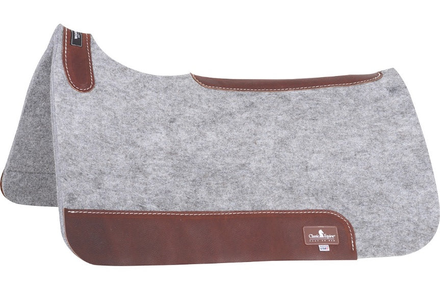 Classic Equine 1" Blended Wool & Felt Horse Saddle Pad 31 X 32. * FREE * Rope Halter and 8-foot Leadrope