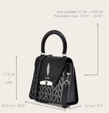 CUADRA BOLSO DE MANO EN PIEL GENUINA DE MANTARRRAYA PARA DAMA