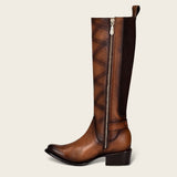 CUADRA GENUINE BOVINE LEATHER EMBROIDERED HONEY LEATHER BOOT CU613