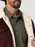 Men's Wrangler® Sherpa Lined Corduroy Jacket Brown 112335724
