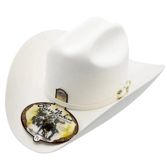 Larry Mahan Mens 10X Oro Blanco Felt Hat MF1065M 7 1/4