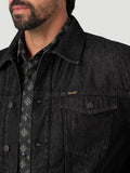 Wrangler Denim Jacket Sherpa Lined Black Obelisk 112335726