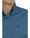 Cinch Mens Teal Print MTW1105306 Long Sleeve Shirt