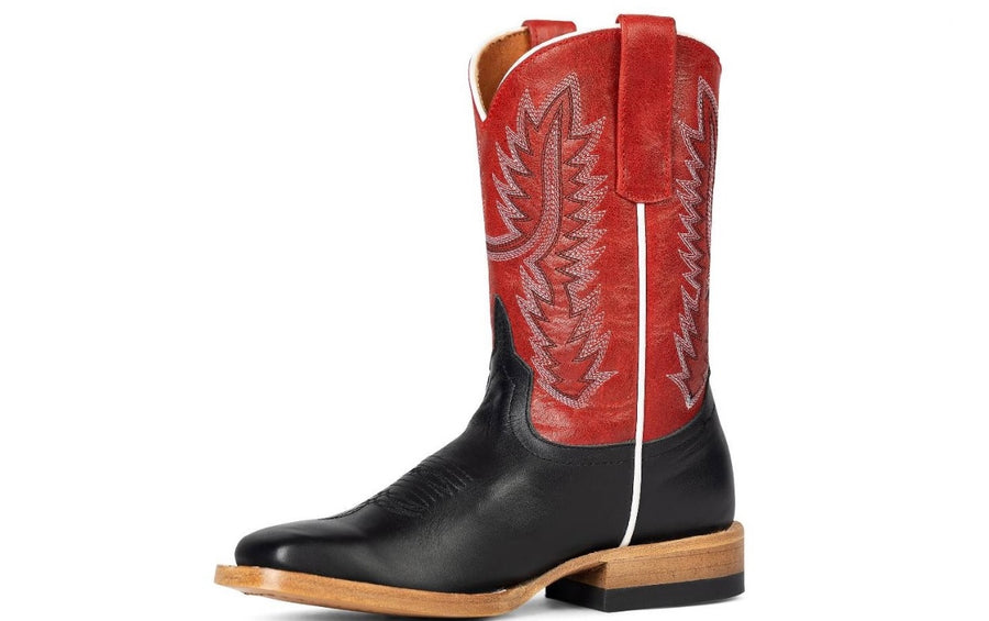 Boy's Horse Power Black Full Grain Cowhide with Red Vitrio Tops HPK8080