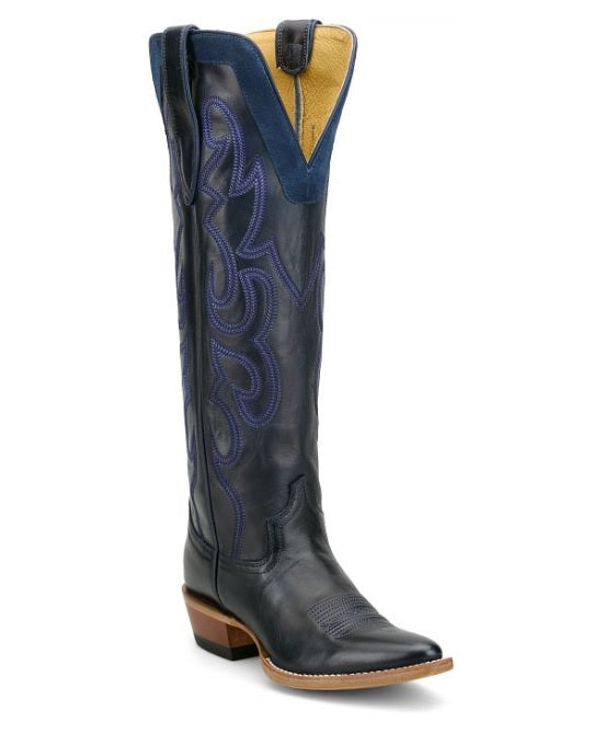 Justin Women's Ada 17" Blue Tall Western Boots VN4483L