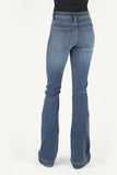 Stetson Womens Blue Poly/Rayon 921 High Waist Flare Jeans 11-054-0921-2404 BU