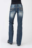 Stetson Womens Blue Cotton Blend 816 Plain Back Jeans 11-054-0816-0385 BU