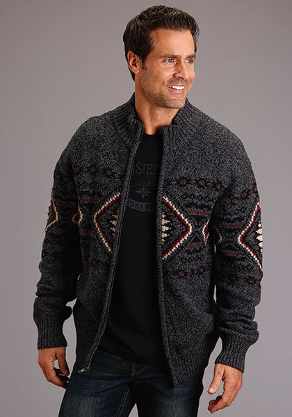 Stetson Horizontal Aztec Cardigan 11-014-0120-7037 GY