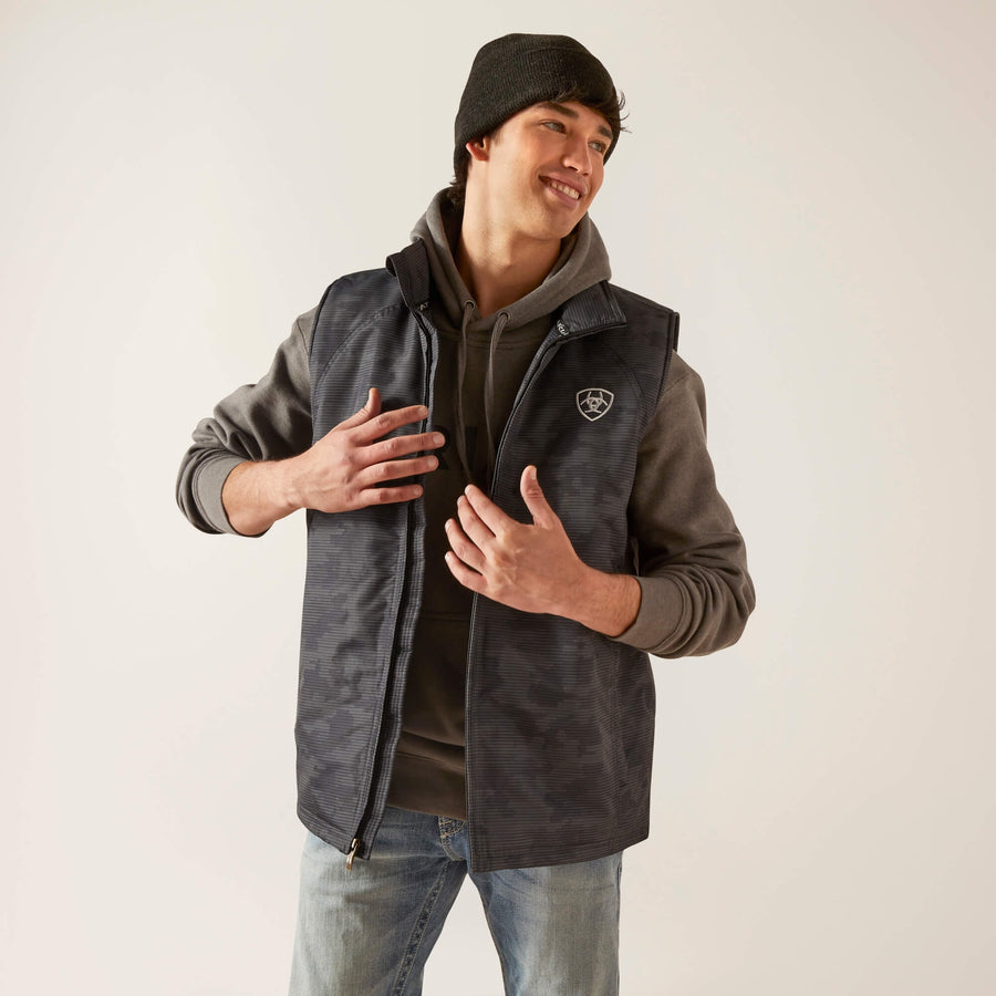 Men's Team Logo Insulated Vest in Ebony Camo by Ariat 10046719