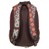 HOOEY  "ROCKSTAR" HOOEY BACKPACK AZTEC/RUST W/BEAD PATTERN