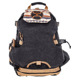 HOOEY  "MULE" CHARCOAL/TAN W/AZTEC ACCENTS HOOEY BACKPACK