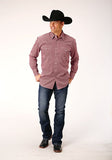 LONG SLEEVE WESTERN SNAP SHIRT IN A RED DIAMOND PRINT BY ROPER 03-001-0225-4022 RE