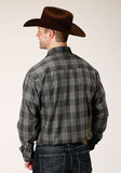 Tin Haul Western Jacket Mens Plaid Button Gray 10-097-0119-0722 GY