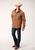 Tin Haul Western Jacket Mens Wool Sherpa Orange 10-097-0119-0720 OR