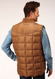 Roper Western Vest Mens Caramel Quilted Brown 03-097-0763-0530 BR