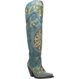 WOMEN'S FLOWER CHILD LEATHER BOOTS.