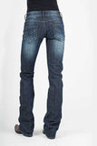 Stetson Ladies 818 Contemporary Styling Tonal S Back Pocket Boot Cut Jeans 11-054-0818-0723 BU