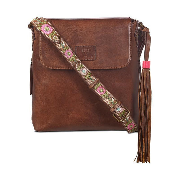 Ariat Western Women Crossbody Conceal Carry Embroidered Floral Brown A770011202  *FREE SHIPPING* * FREE ARIAT T-SHIRT WITH PURCHASE *