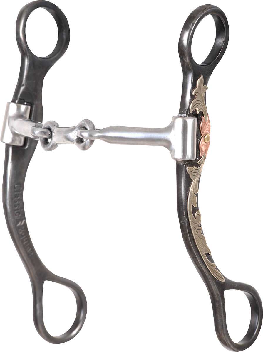 Equibrand Bit Logic 7 1/2" Engraved Silver Dogbone Horse Bit B by Classic Equine TBBIT37SS29