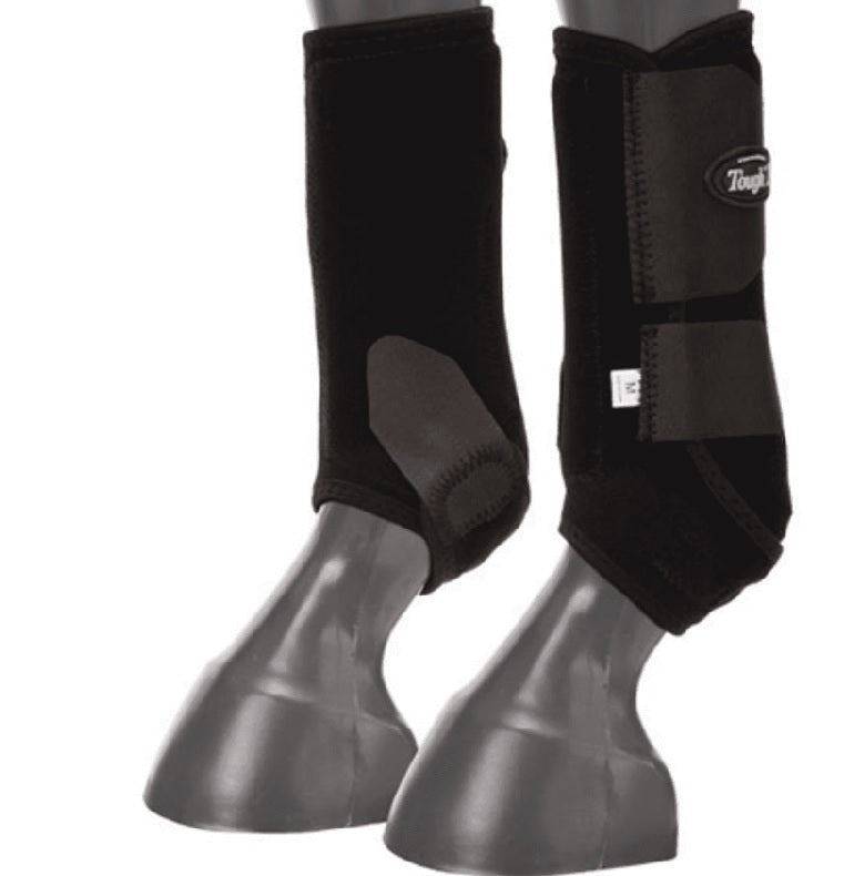 CANILLERAS NEGRAS TOUGH -1 MEDIANAS. TOUGH - 1 EXTREME VENTED SPORT BOOTS MEDIUMS , HerraduraDeOro - HerraduraDeOro