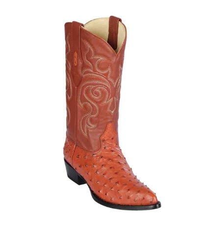 Los Altos Cognac J-Toe Genuine Full Quill Cowboy Boot