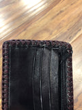 NEW MENS LEATHER HANDMADE WALLET BIFOLD WITH  HAIR