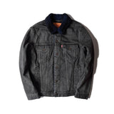 MENS LEVIS SHERPA TRUCKER JACKET OCEAN FIRE BLACK GRAY , HerraduraDeOro - HerraduraDeOro