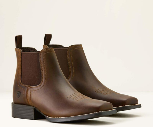 Ariat Kids Booker Chelsea Wide Square Toe Western Boot 10063824