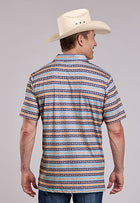 Men's Roper Active Collection Short Sleeve Horizontal Print Polo 03-073-0227-0425