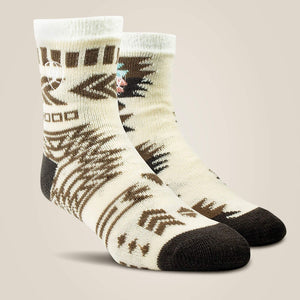 Ariat Unisex Cozy Aloe House Crew Socks, Desert Sand 10042677