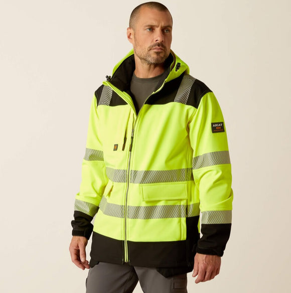 Ariat Men's Rebar Hi-Vis Yellow Softshell Jacket 10046407