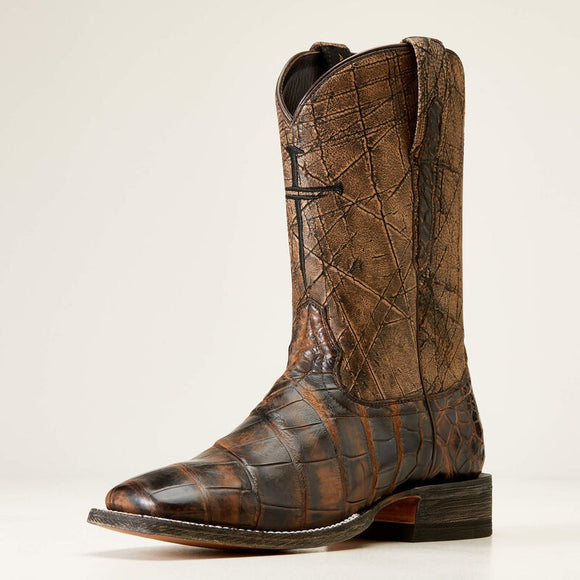 Ariat Men's Backwater Exotic Alligator Western Boots - Broad Square Toe 10047000 (D)