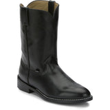 Justin Men's Temple 10" Round Toe Roper Boots - Black JB3000