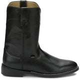 Justin Men's Temple 10" Round Toe Roper Boots - Black JB3000