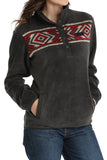 Cinch Ladies Polar Fleece Charcoal Grey Aztec Pullover MAK9909001