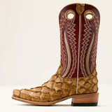 Futurity Fame Cowboy Boot - Saddle Brown Pirarucu - Red Cedar - 10058165