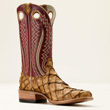 Futurity Fame Cowboy Boot - Saddle Brown Pirarucu - Red Cedar - 10058165