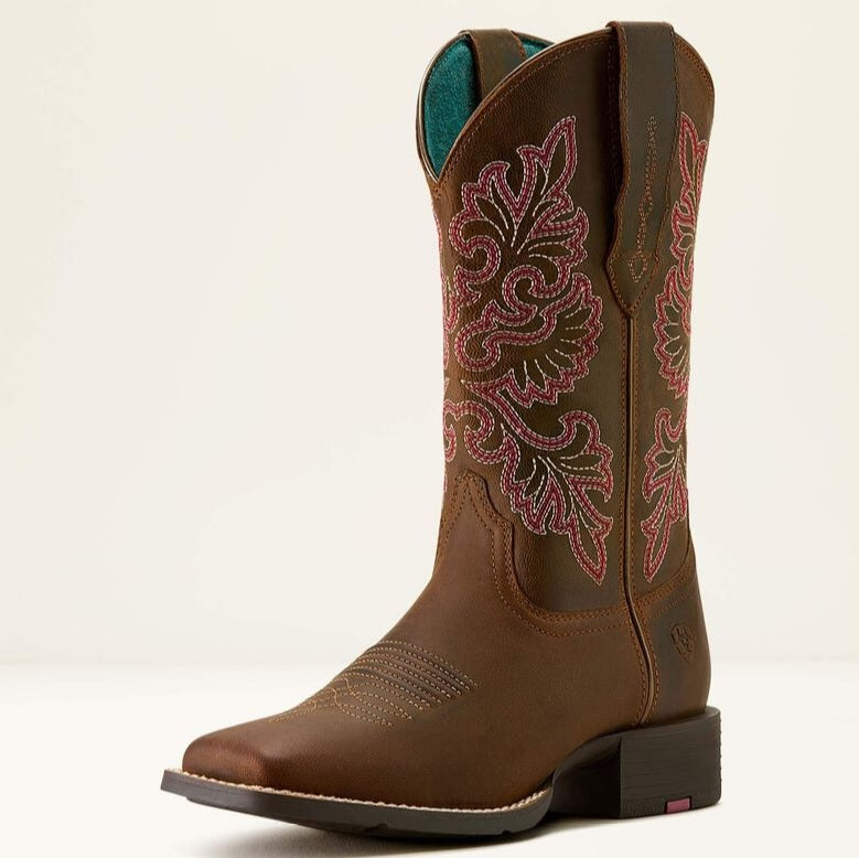 Ariat Women's Round Up StretchFit Western Boots - Broad Square Toe 10064078
