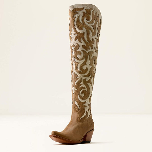 Ariat Lyra X Toe Ladies Western Boot FLAXEN TAN CREAM CANDLE 10080302