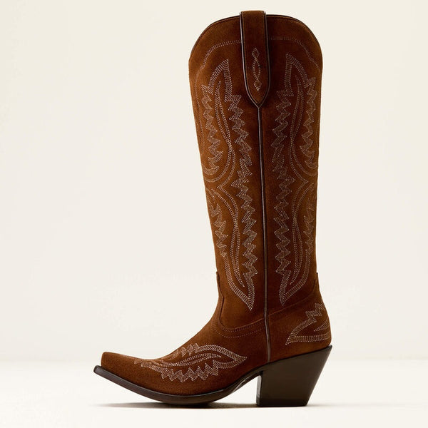 Ariat Ladies Casanova Oiled Tan Suede Leather X Toe Western Boot 10080418