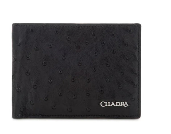 Cartera Cuadra DU469 Piel De Avestruz Negra