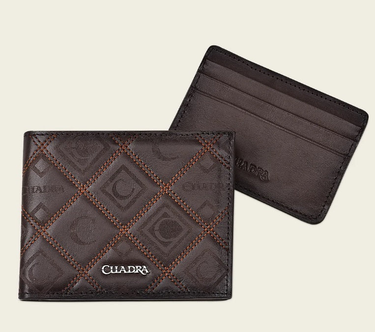 CARTERA CUADRA DU464 Piel  EN COLOR CAFE