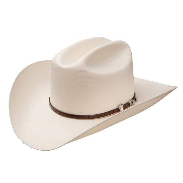 Stetson 100X Bar None Straw Cowboy Hat Brim: 4"