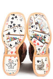 Men's Tin Haul The Gambler Boots With Card Shuffle Sole Handmade Brown 14-020-0007-0333