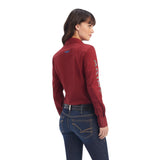 Ariat Women's Team Kirby Star Long Sleeve Shirt in Rouge Red 10041434
