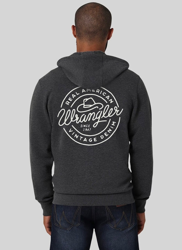 Wrangler Men's Vintage Logo Full Zip Hoodie 112336412